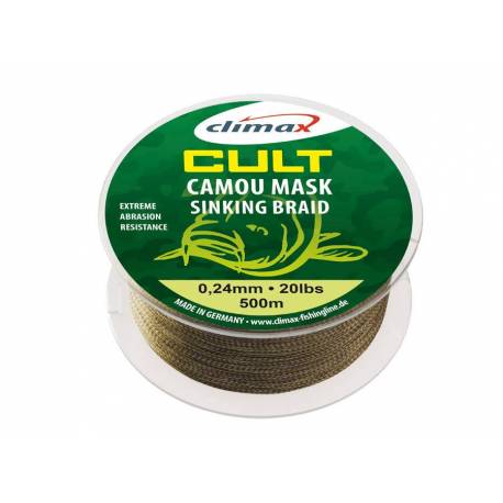 Fir textil Climax Cult Camou Mask Sinking Braid, 500m, 0.18mm, 10lb