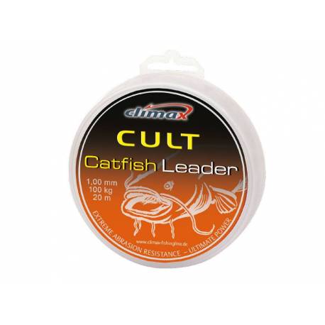 Fir textil Climax Cult Catfish Leader, 20m, 1.00mm, 100kg, Grey