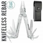 Unealta multifunctionala LEATHERMAN Knifeless Rebar, teaca piele, 16 functii