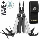 Unealta multifunctionala Leatherman WAVE Plus Silver&Black, teaca nylon black, 18 functii