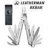 Unealta multifunctionala LEATHERMAN Rebar, argintiu,teaca piele, 17 functii