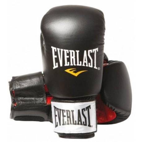 Manusi box Everlast Fighter, piele, negru