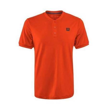 Tricou sport Wilson UWII Henley, barbati, rosu, L