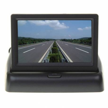 Monitor auto PNI MA432, ecran color 4.3 inch, pliabil, 12V cu intrare video pentru camera mers inapoi