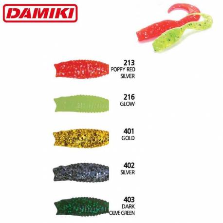 Grub DAMIKI WOW Grub 7.6cm 401 Gold 10buc/plic