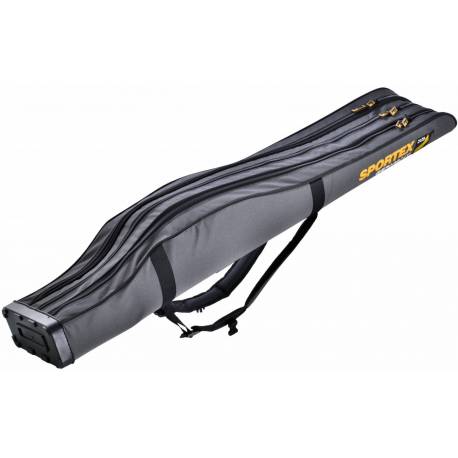 Husa rigida lansete SPORTEX SUPER SAFE III, 3 compartimente, 150cm, gri