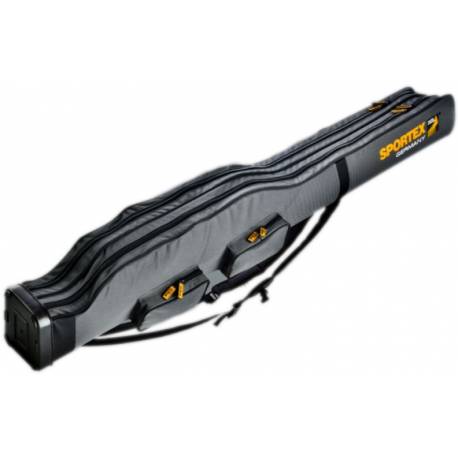 Husa rigida lansete SPORTEX SUPER SAFE V, 2 compartimente, 165cm, gri