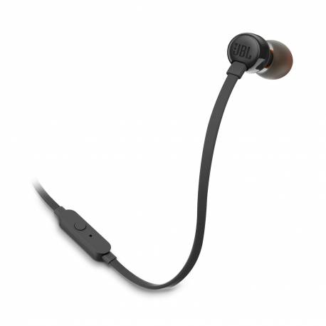 Casti JBL T110, In-Ear, 1-button mic/remote, Black