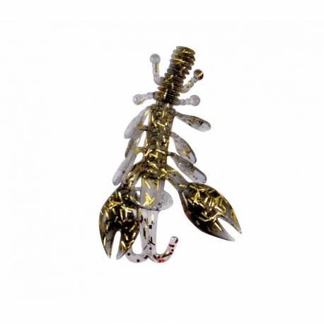 Rac siliconic NOMURA Baby Creature Gold Glitter Back 4cm, 1g, 8 buc/plic
