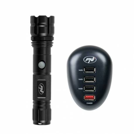 Kit Lanterna PNI Adventure F10 si incarcator USB PNI HC41