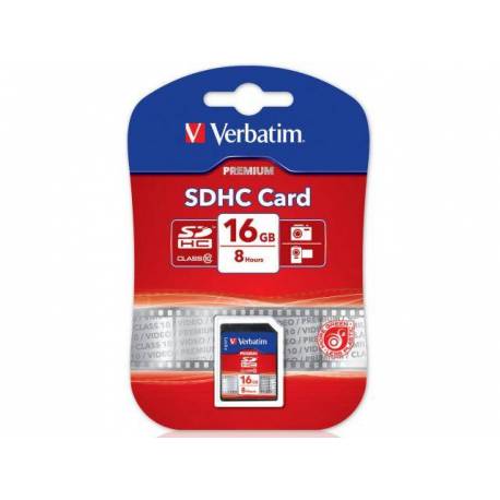 Memory Card Verbatim Premium SDHC, 16GB, Clasa 10