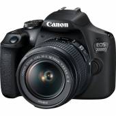 Kit camera foto DSLR Canon EOS 2000D si obiectiv EF-S 18-55mm IS