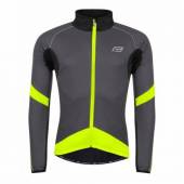 Force - Jacheta de ciclism cu membrană ușoară x70, negru-gri-fluo, marimea S