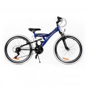 Bicicleta MTB PASSATI FOX 24", ALB/ALBASTRU