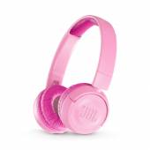 Casti wireless JBL JR300BT pentru copii, BlueTooth, on-ear, volum redus, Punky Pink