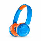 Casti wireless JBL JR300BT pentru copii, BlueTooth, on-ear, volum redus, Rocker Blue