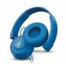 Casti audio JBL T450, On-ear, headphone, 1-button remote and mic, Blue