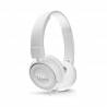 Casti audio JBL T450, On-ear, headphone, 1-button remote and mic, White