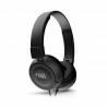 Casti audio JBL T450, On-ear, headphone, 1-button remote and mic, Black