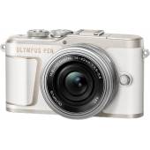 Aparat foto Olympus PEN E-PL10 Pancake Zoom Kit white/silver