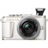 Aparat foto Olympus PEN E-PL10 Pancake Zoom Kit white/silver