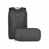 Rucsac laptop Wenger City Upgrade si geanta, 16", 15L, Grey