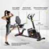 Bicicleta fitness orizontala Techfit R470 cu suport smartphone/tableta, volanta 8kg, max. 120kg