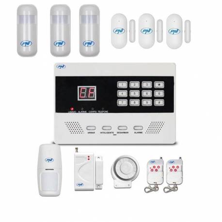 Kit sistem de alarma wireless PNI PG2710 linie terestra si 6 senzori suplimentari