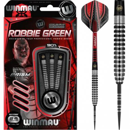 Sageti darts WINMAU Robbie Green Onyx, 90% tungsten, 22G/ 24G