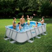 Set piscina dreptunghiulara Summer Waves Elite Frame cu cadru metalic, 4 x 2 x 1 m