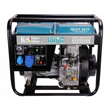 Generator curent Konner & Sohnen KS 6102HDE, 5.5kW, Diesel Euro 2, monofazat, AVR, 12CP