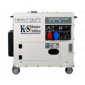 Generator curent Konner & Sohnen KS 8200HDES-1/3 ATSR, insonorizat, Diesel, 14CP, monofazat/trifazat, AVR, ATSR