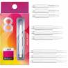Tije darts Target 8 Flight, fixe - intermediate 26mm, alb