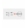 Tije darts Target 8 Flight, fixe - intermediate 26mm, alb