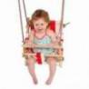 Leagan pentru copii cu scaun din panza rosu - alb, varste mai mici de 3 ani
