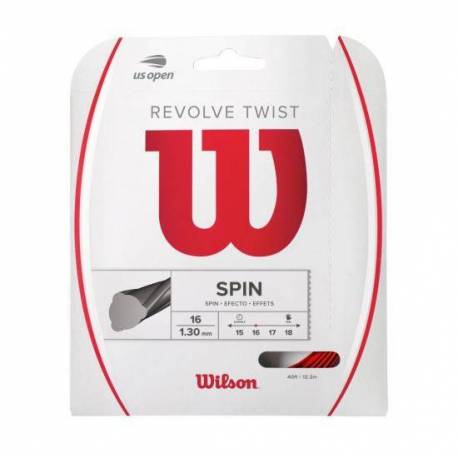 Racordaj Wilson Revolve Twist Spin 16, 1.30mm x 12.2m, rosu