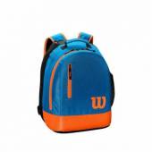 Rucsac tenis Wilson Junior, copii, albastru/portocaliu, 2 rachete, 61 x 36 x 38cm