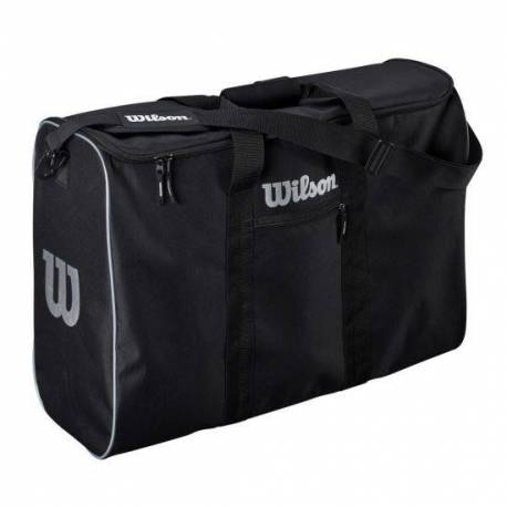 Geanta mingi Wilson 6 Ball Travel Bag, unisex, negru