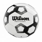 Minge fotbal Wilson Pentagon, marime 5, alb/negru