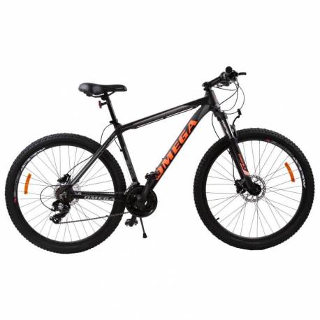 Bicicleta mountainbike Omega Duke 29, cadru 49cm, frana hidraulica pe disc, negru-portocaliu