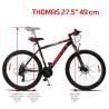 Bicicleta mountainbike Omega Thomas 27.5, cadru 49cm, negru-rosu