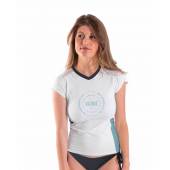 Tricou femei JOBE Rash Guard Shortsleeve, V-Neck, White