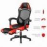 Scaun gaming TRUST GXT 706 Rona cu suport picioare, Red, rotativ la 360°, reglabil, piele sintetica, max 120kg