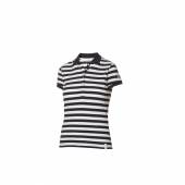 Tricou polo Yamaha Marine Casual cu dungi, femei, alb/albastru