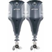 Set 2 motoare termice tandem YAMAHA Twin F250D ETX 250CP, V6, cizma extra-lunga 770mm, multifunctional Garmin 7"