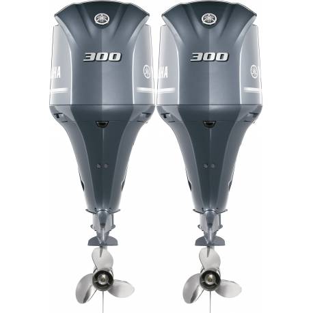 Set 2 motoare termice tandem YAMAHA Twin F300B ETX, cizma extra-lunga 643mm, afisaj digital 4.6"
