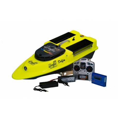 Navomodel pescuit DELFIN XXL Fiberglass, 2 cuve, 1.5kg/cuva, radiocomanda 2.4GHz