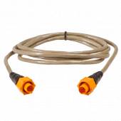 Cablu marin ethernet Lowrance 000-0127-30, mufe galbene, 5 pini, 7.62m/25ft