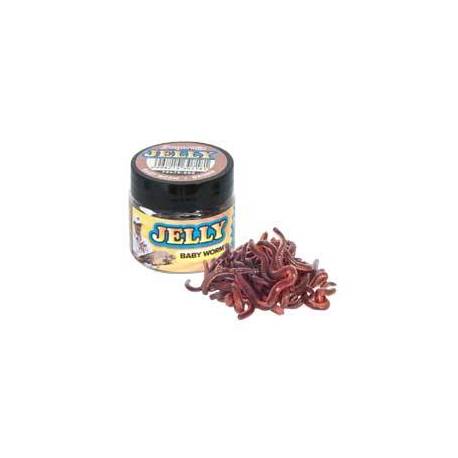 Momeli artificiale BENZAR MIX Jelly Baits Baby Worm Maro, 20buc/borcan