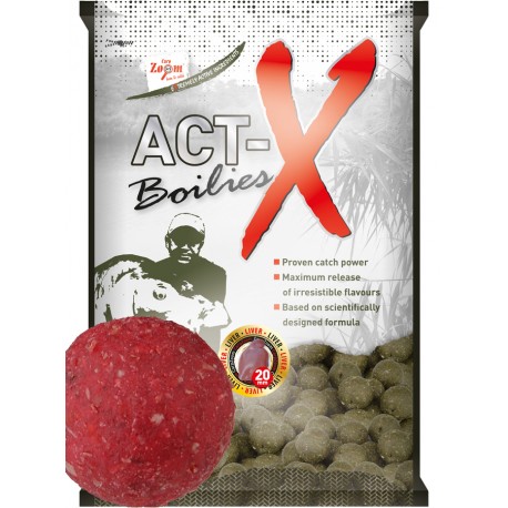 Boilies CARP ZOOM ACT-X 16mm 800gr Strawberry